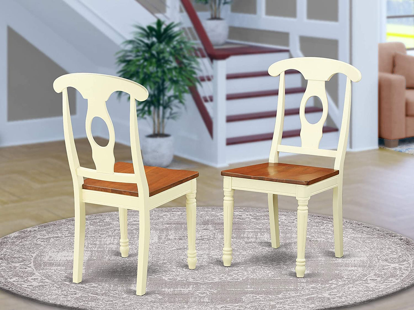 Kenley Dining Chairs Set of 2 Buttermilk/Cherry(1553)