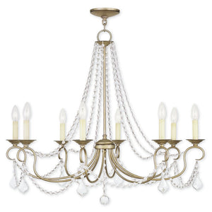 Antique Silver Leaf Devana 8 - Light Candle Style Classic / Traditional Chandelier(1866RR)