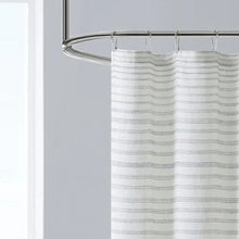 Load image into Gallery viewer, Tommy Bahama  Beige Cotton Blend Tide Stripe Shower Curtain 72 in. x 72 in. GL1630
