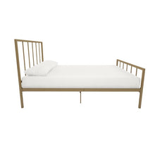 Load image into Gallery viewer, Jarvis Platform Bed Gold Full AS IS(1137)
