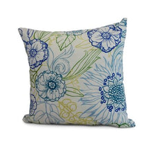Load image into Gallery viewer, Weiler Outdoor Square Throw Pillow-18” Blue #247ha
