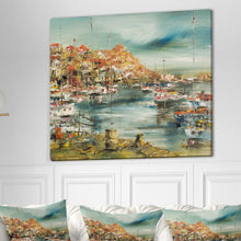 Load image into Gallery viewer, Port on the Mediterranean Sea&#39; Painting on Canvas 30x40(1819RR)
