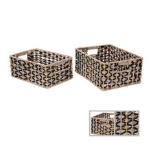 Load image into Gallery viewer, Nesting Rectangle 2 Piece Wicker Basket Set #736HW
