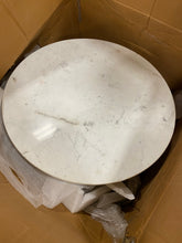 Load image into Gallery viewer, Mila Pedestal Coffee Table Marble/White  AS IS 3103RR
