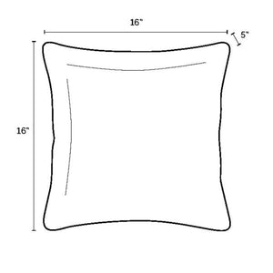 16 x 16 Sapphire Leala Texture Square Outdoor Throw Pillow - Set of 2 (ND73)
