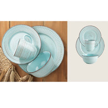 Load image into Gallery viewer, Willette Cosenza 16 Piece Dinnerware Set Aqua(1008)
