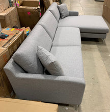 Load image into Gallery viewer, Ervine Reversible Sectional Light Gray 999CDR

