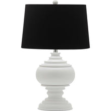 Load image into Gallery viewer, Callaway 26.5-in White Fluorescent Rotary Socket Table Lamp Black Shade(2177RR)
