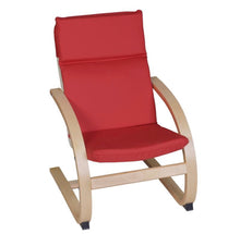 Load image into Gallery viewer, Niche Mia Bentwood Children&#39;s Reclining Chair - Natural/ Red #9616
