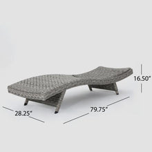 Load image into Gallery viewer, Crete Grey Wicker Outdoor Chaise Lounge(1520)
