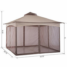 Load image into Gallery viewer, Outsunny 11Ft. W x 11 Ft. D Steel Gazebo Beige/Brown(334)
