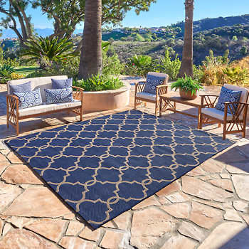 Studio by Brown Jordan Indoor/Outdoor Rug, Tremont Trellis 8’8”x 13’ #8NT