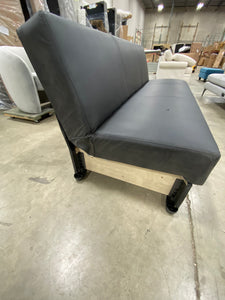 Armless Faux Leather Sofa Piece *AS-IS* 7738RR-OB