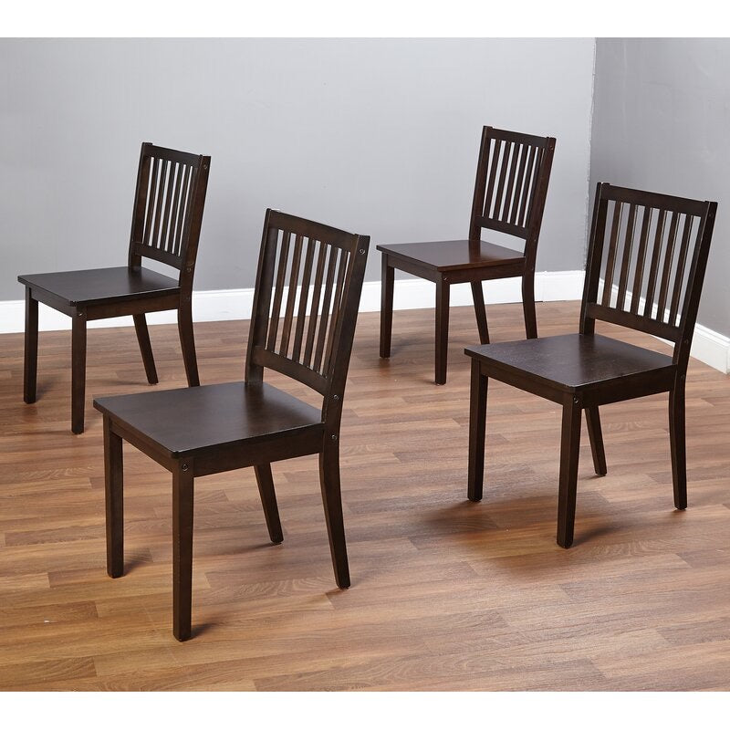 Raine Slat Back Side Chair Set of 4 Espresso(1329)