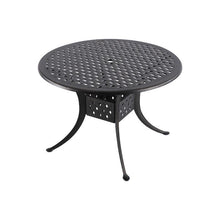 Load image into Gallery viewer, Nuu Garden 42&quot; Cast Aluminum Round Patio Dining Table Antique Black(628)
