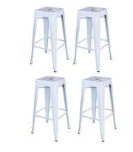 Load image into Gallery viewer, Loft Style 30 in. Stackable Metal Bar Stool in White (Set of 4)(560)
