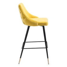 Load image into Gallery viewer, Zuo Modern Piccolo Bar Stool Single Yellow Velvet(1560)
