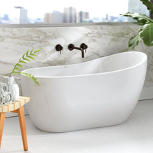 Load image into Gallery viewer, White 54&quot; x 29&quot; Freestanding Soaking Bathtub AS IS(1058)
