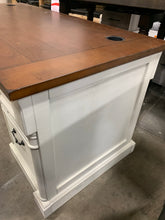 Load image into Gallery viewer, Durham Weathered White 66" Executive Desk
