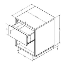 Load image into Gallery viewer, Modern 1 Drawer Nightstand Espresso(564)
