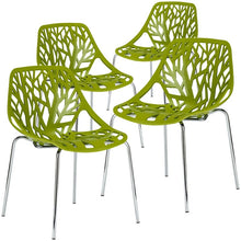 Load image into Gallery viewer, Radcliffe Stacking Patio Dining Chairs Set of 4 Green(1464)
