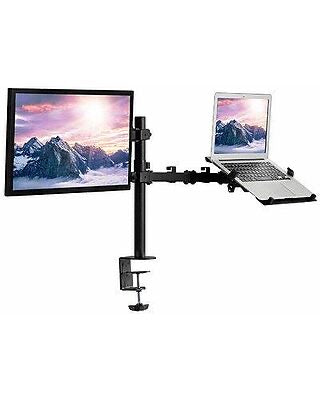Dual Monitor Arm Universal 2 screen Laptop Mount #314-NT