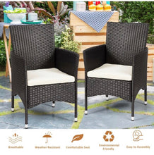Load image into Gallery viewer, Rothville Patio Dining Chair with Cushion-Set of 2 #5504

