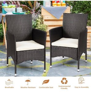 Rothville Patio Dining Chair with Cushion-Set of 2 #5504