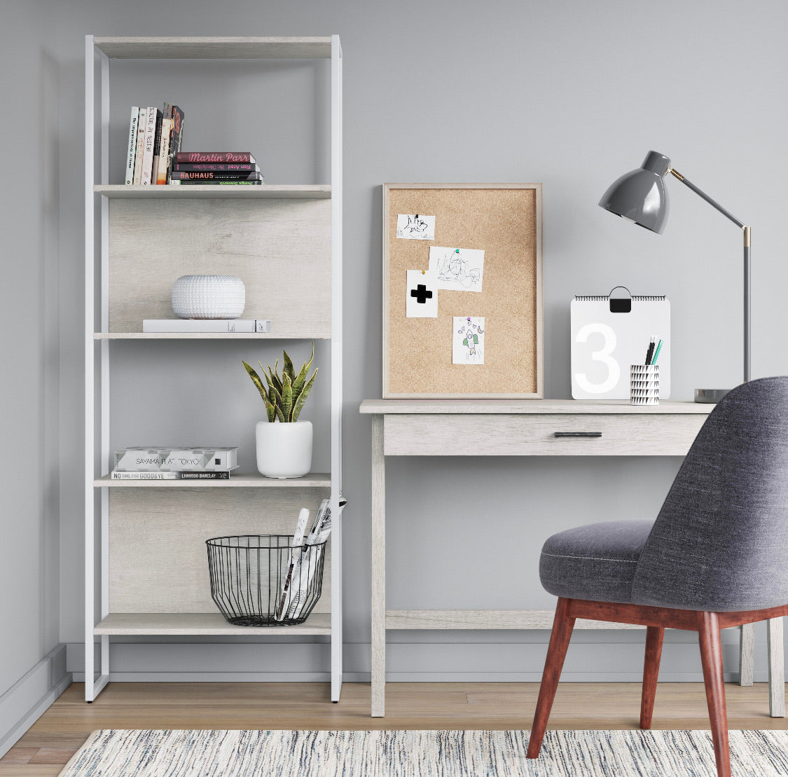 Paulo Desk-Weathered White #3021