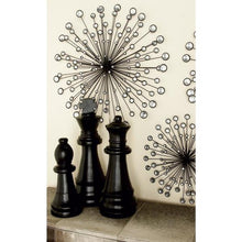 Load image into Gallery viewer, 24 in. x 24 in. Black Metal  Glam Wall Decor (Set of 3) 4529RR
