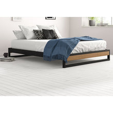 Load image into Gallery viewer, Permelia Low Profile Platform Bed Black/Wood 200CDR
