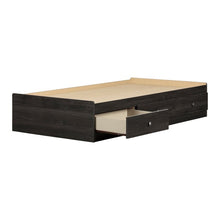 Load image into Gallery viewer, Zach Twin Mate&#39;s &amp; Captain&#39;s Bed with Drawers Black(1597)
