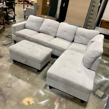 Load image into Gallery viewer, Mendoza 103.5&quot; Right Hand Facing Sectional with Ottoman AS IS
