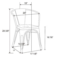 Load image into Gallery viewer, Carlisle Couture Metal Dining Chair Single Gold (1342)
