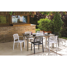 Load image into Gallery viewer, Dark Gray Wind Stacking Patio Dining Chair - Set of 3 - #59CE
