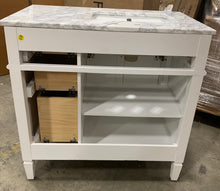 Load image into Gallery viewer, Lakeland 36&quot; Single Bathroom Vanity Set White/Marble Top 1152CDR
