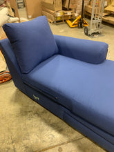 Load image into Gallery viewer, Klaussner Home furnishings right arm facing chaise lounge Blue *AS IS*
