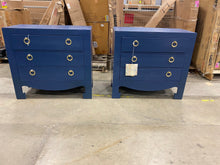 Load image into Gallery viewer, Dion 3 Drawer Chest - Lapis Blue / Gold Set of 2
