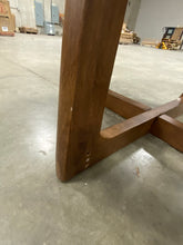 Load image into Gallery viewer, Sandblasting Antique Walnut Camelford 48&#39;&#39; Solid Wood Pedestal Dining Table
