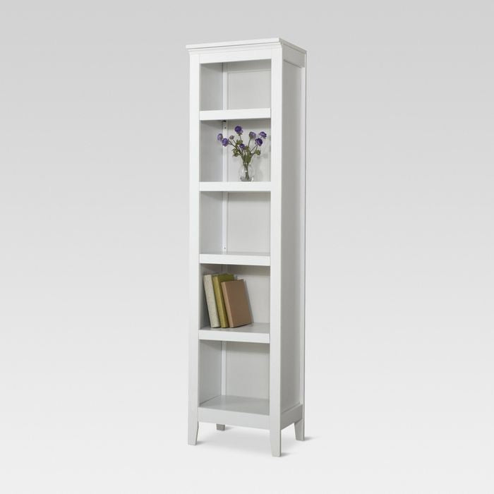 Carson 72” Narrow Bookcase White(523)
