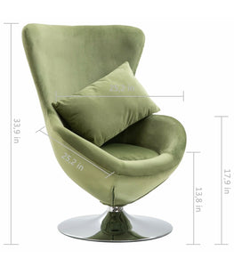 Minnick Swivel Balloon Chair-Light Green #78-NT