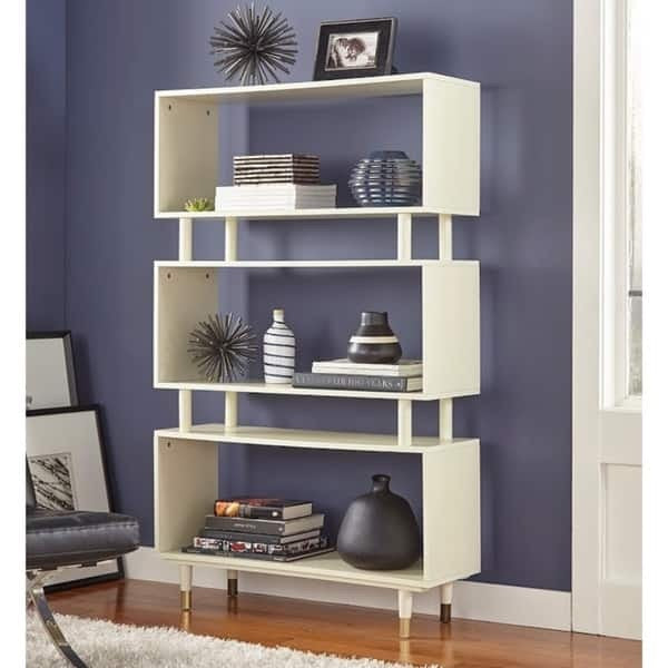 Simple Living Margo Mid-Century 3-shelf Bookshelf Simple Living Margo Mid-Century 3-shelf Bookshelf White(420)