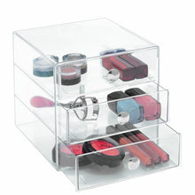 Load image into Gallery viewer, Clear Coby 3 Drawer Desk Organizer Set Of 2 #188HW
