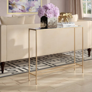 Wiginton Console Table with Mirror Top Gold(429)