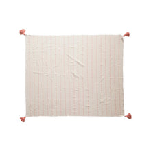 Load image into Gallery viewer, Stripes and Tassels Woven Cotton Throw #627nd
