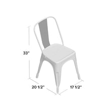 Load image into Gallery viewer, Chelsea Metal Slat Back Stacking Side Chair (Set of 4) - #112CE
