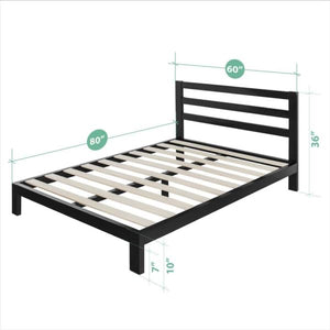 Arnav Modern Studio 10 Inch Platform 2000H Metal Bed Frame, Queen(1291)