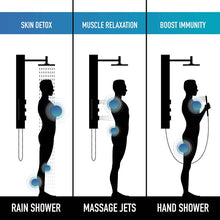 Load image into Gallery viewer, Stainless Steel Gardenia Retrofit Divert Valve 39.38&quot; Shower Panel with Dual Head - #203CE
