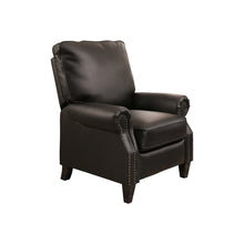 Load image into Gallery viewer, Faux Leather Manual Pushback Recliner Black #612HW
