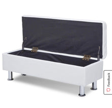 Load image into Gallery viewer, Frankfort Ottoman Faux Leather White(1548)
